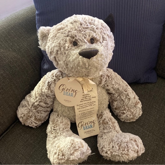 Demdaco Other - Demdaco Bear Gift Toy Corduroy Ear Plush 17" Stuffed Animal Beige Soft Get Well